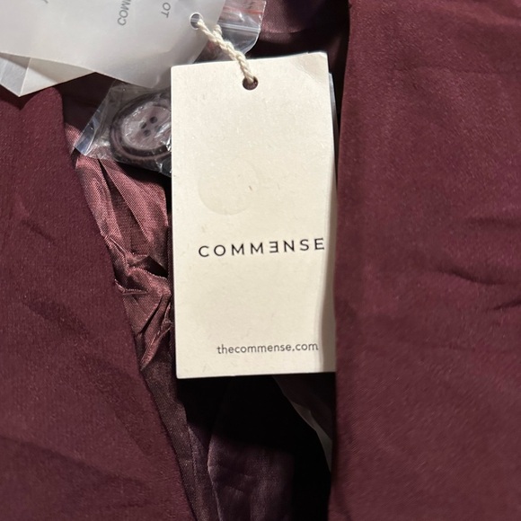 Commense- Double Breasted Burgundy Suit Jacket (Size L) - Picture 6 of 10